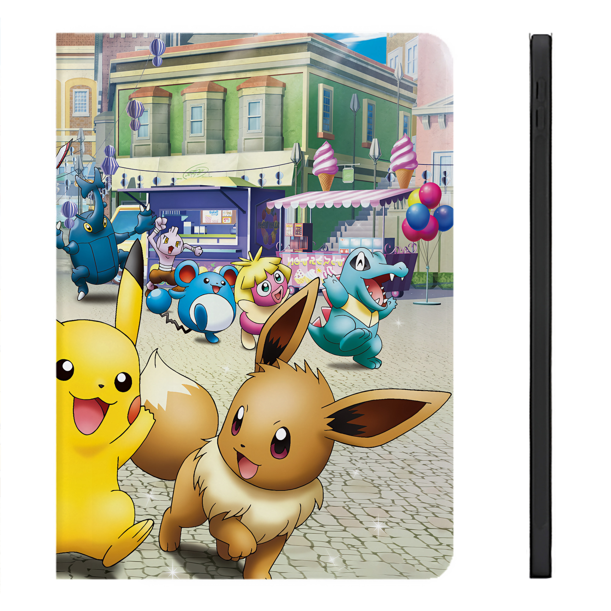 （画像用） ポケットモンスター Pokémon IPadケース ペンホルダー付き ブックスタイルデザイン